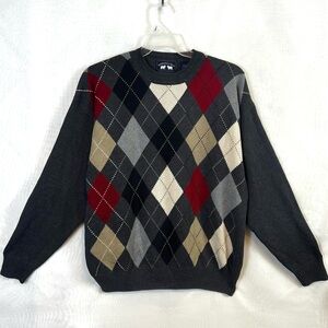 Vintage Woods & Gray Men’s Cotton Argyle Sweater / Large
